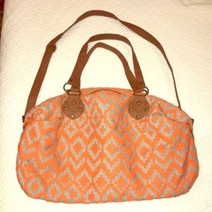 Orange Pattern mini duffle